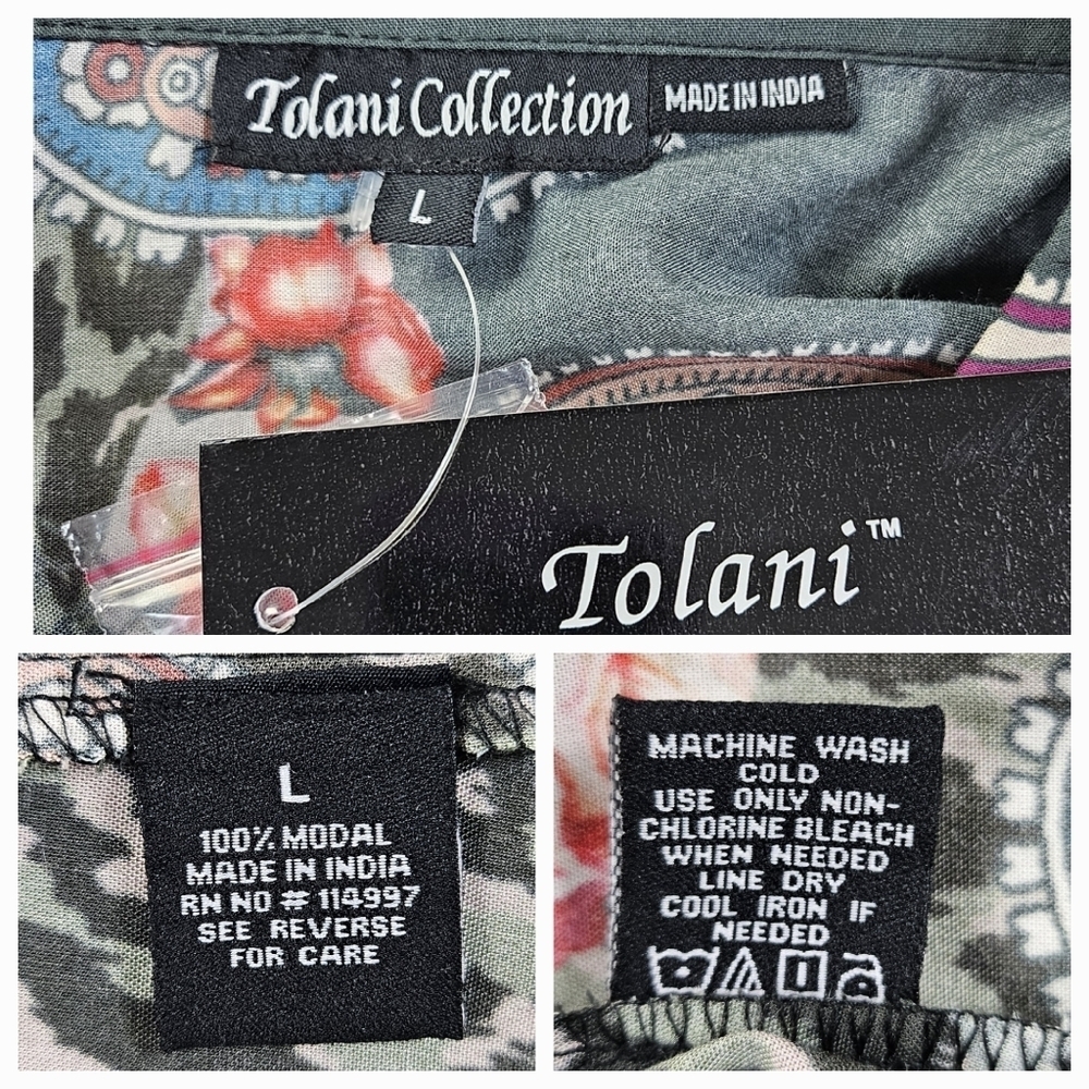 Tolani Collection Evonne Black Paisley Top - Picture 12 of 13